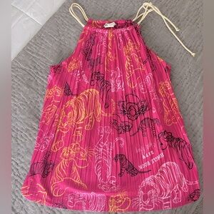 Zara Disney Stories Collection Jungle Book Pink Halter Top tied neck medium